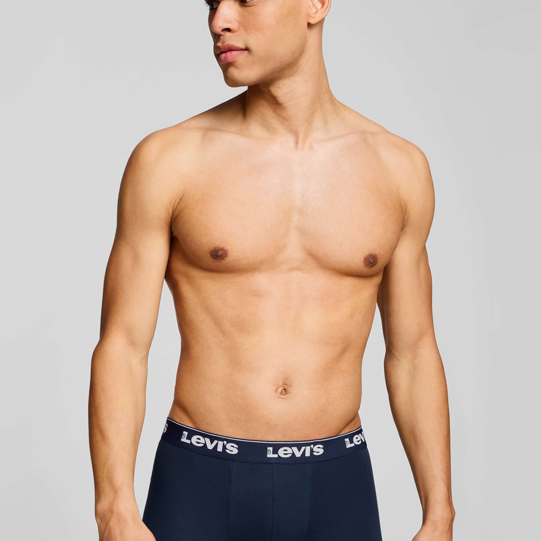 Levi's Men's 3 Pack Repeat Logo Boxer Briefs – Navy