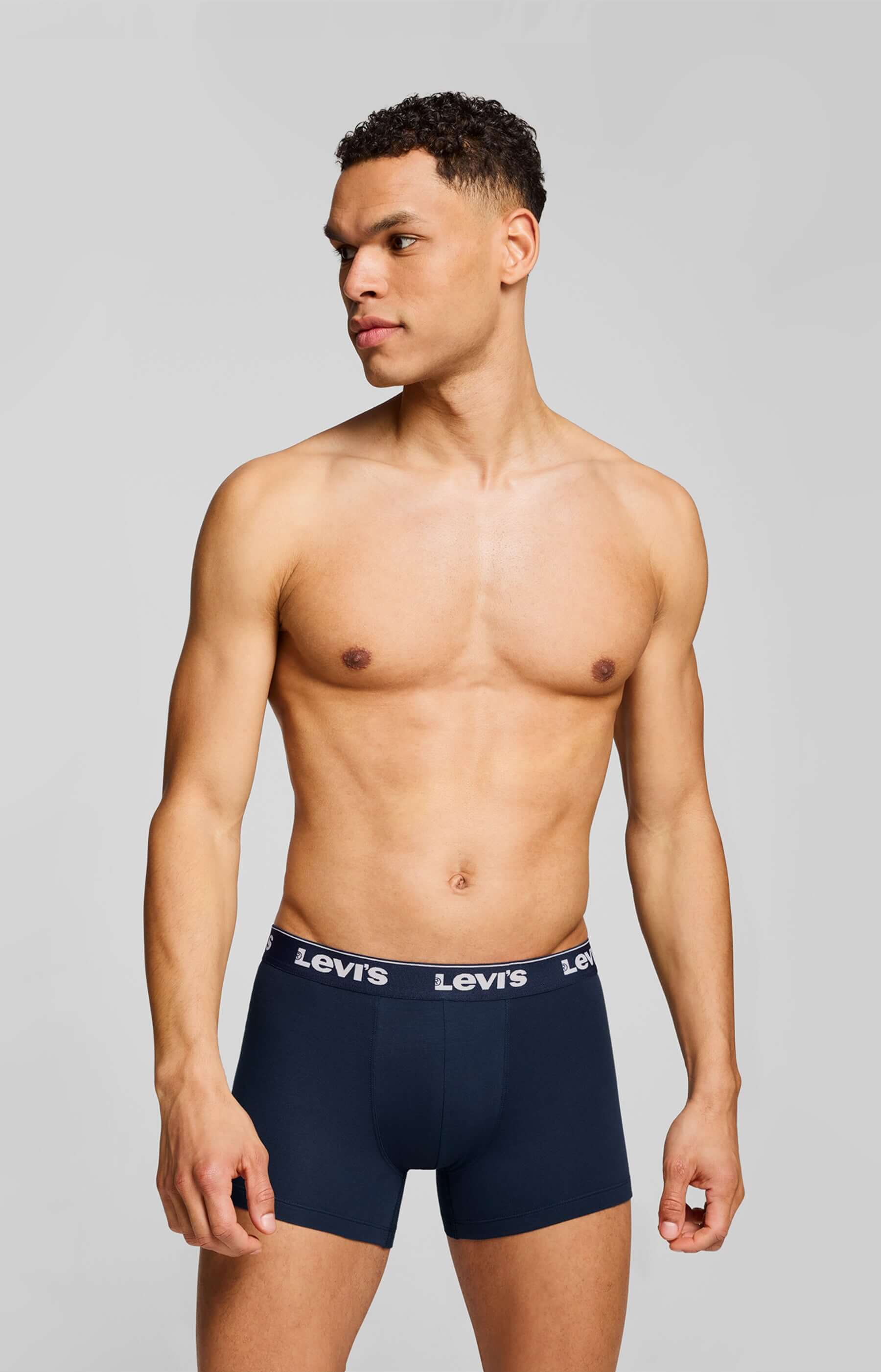 Levi's Men's 3 Pack Repeat Logo Boxer Briefs – Navy