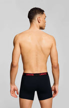 Levi's Men's 3 Pack Repeat Logo Boxer Briefs – Red/Black