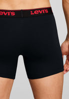 Levi's Men's 3 Pack Repeat Logo Boxer Briefs – Red/Black