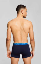 Levi's Men's 3 Pack Repeat Logo Cotton Stretch Boxer Briefs – Blue
