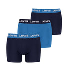 Levi's Men's 3 Pack Repeat Logo Cotton Stretch Boxer Briefs – Blue
