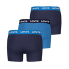 Levi's Men's 3 Pack Repeat Logo Cotton Stretch Boxer Briefs – Blue