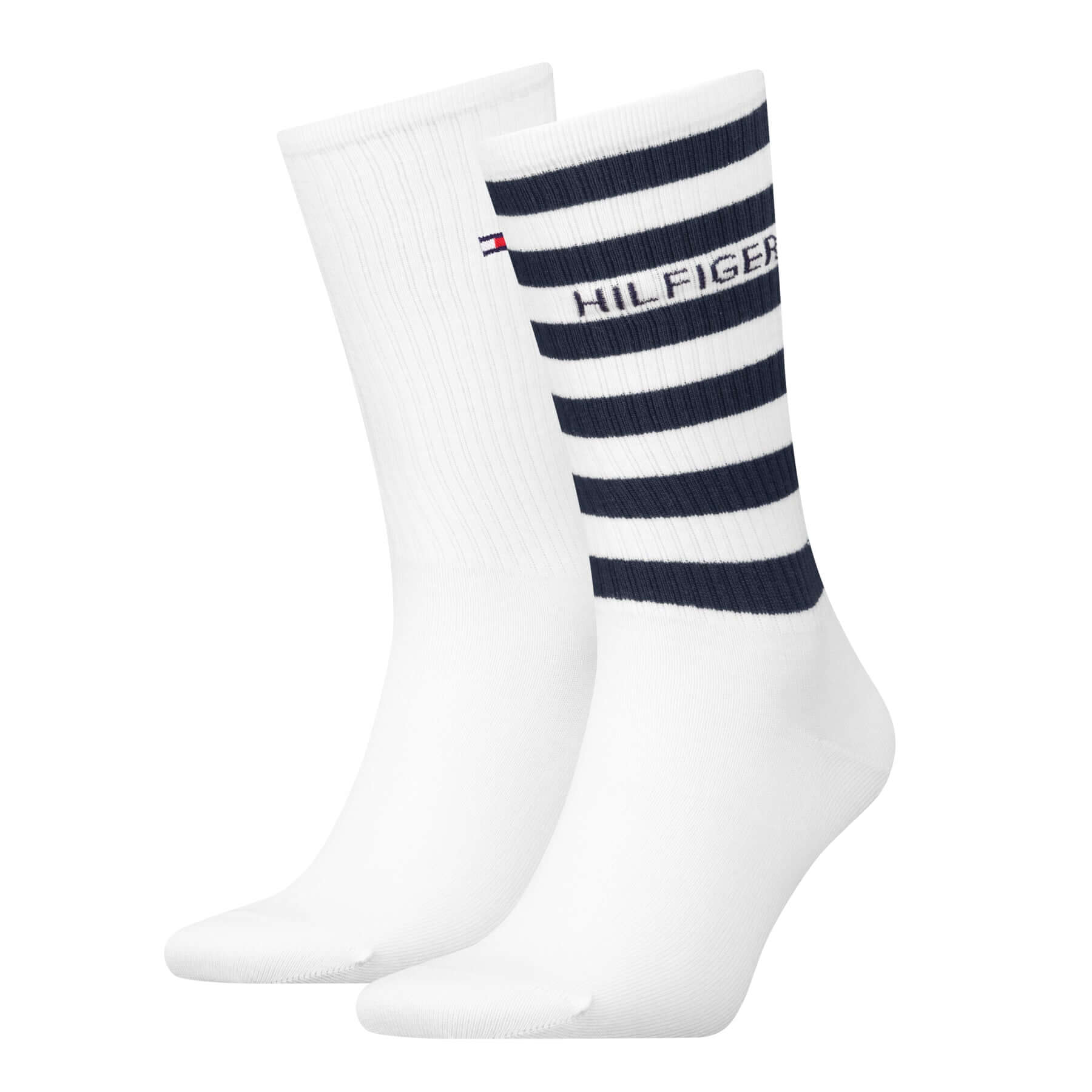 Tommy Hilfiger Men’s Breton Stripe Sport Socks 2-Pack, Cotton Comfort