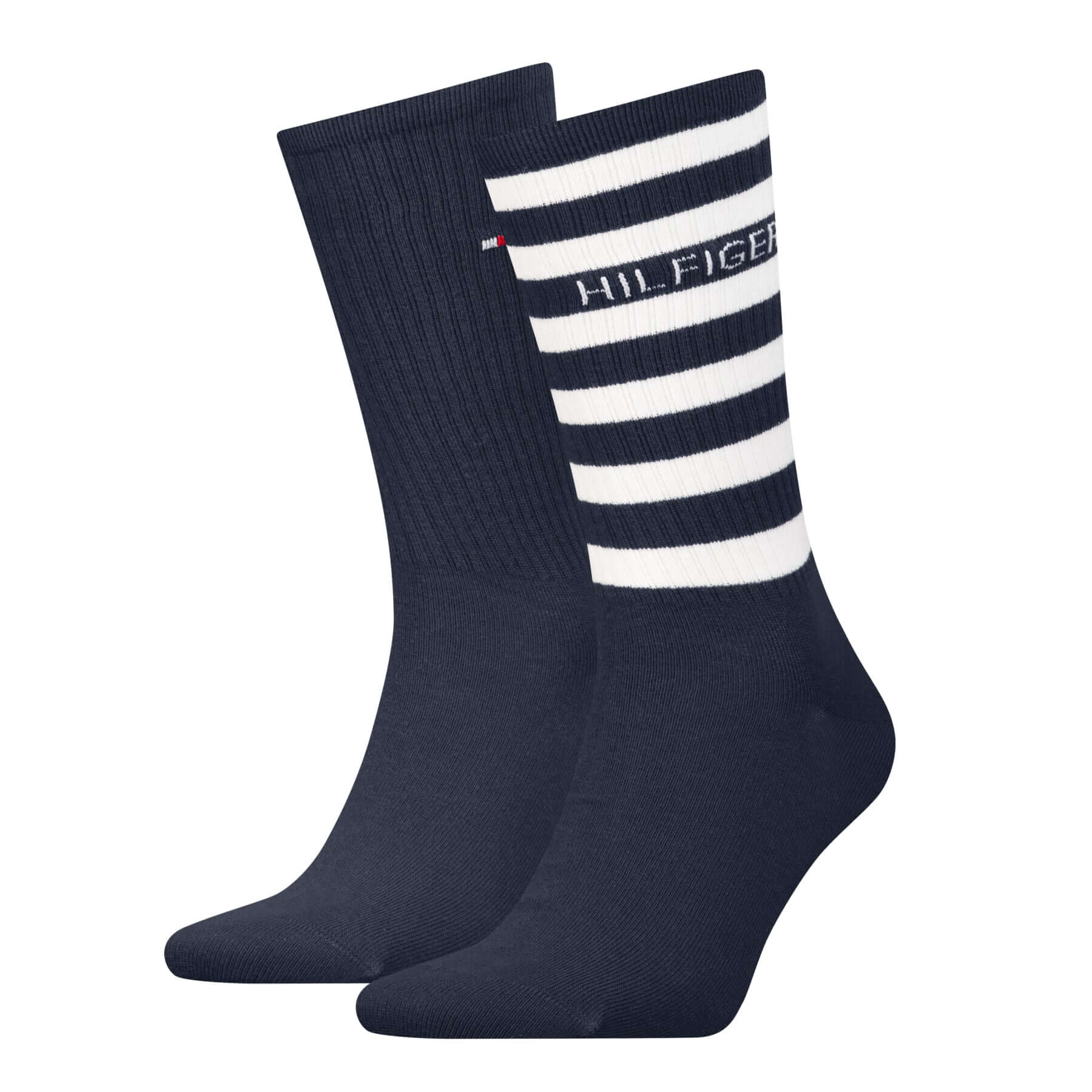 Tommy Hilfiger Men’s Breton Stripe Sport Socks 2-Pack, Cotton Comfort