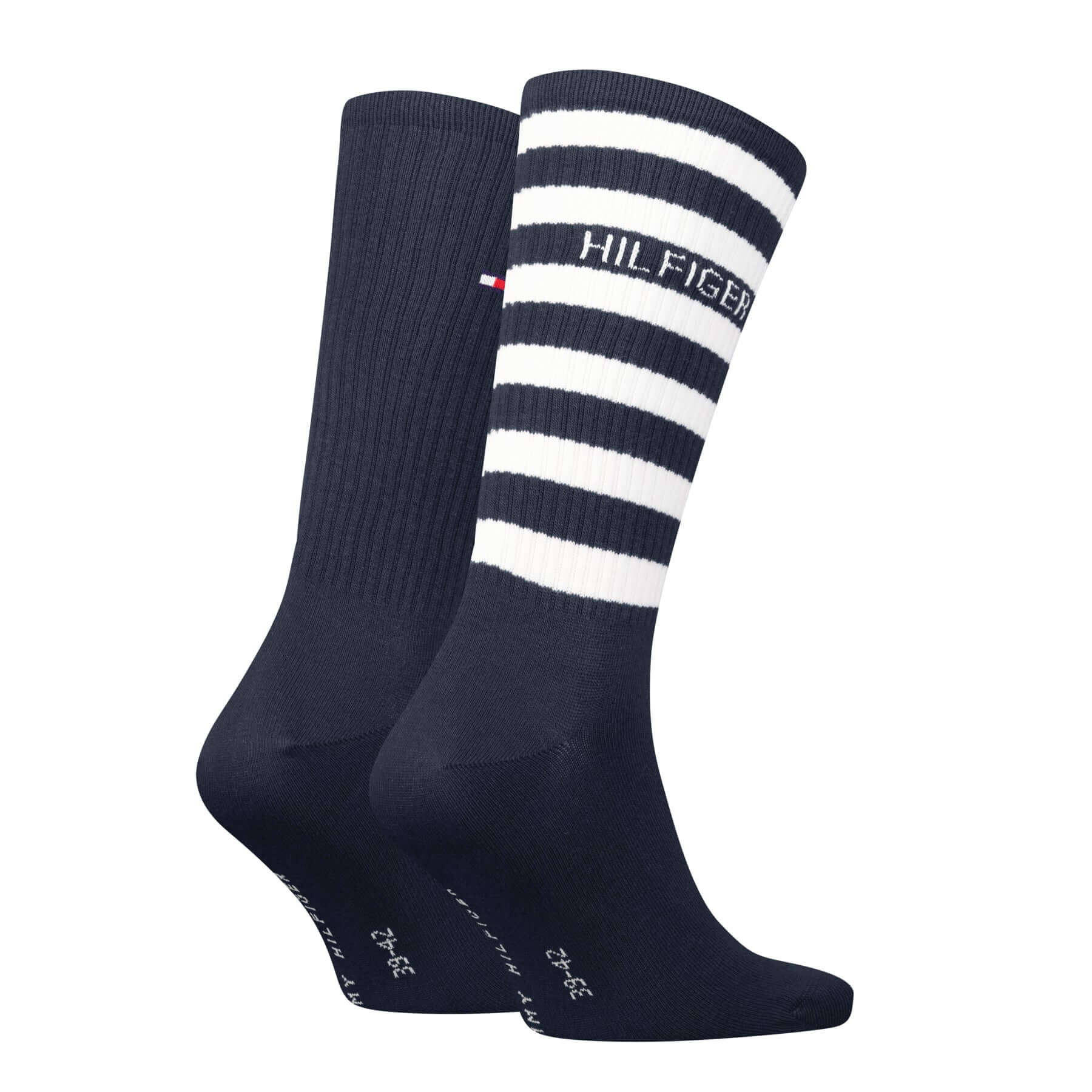 Tommy Hilfiger Men’s Breton Stripe Sport Socks 2-Pack, Cotton Comfort