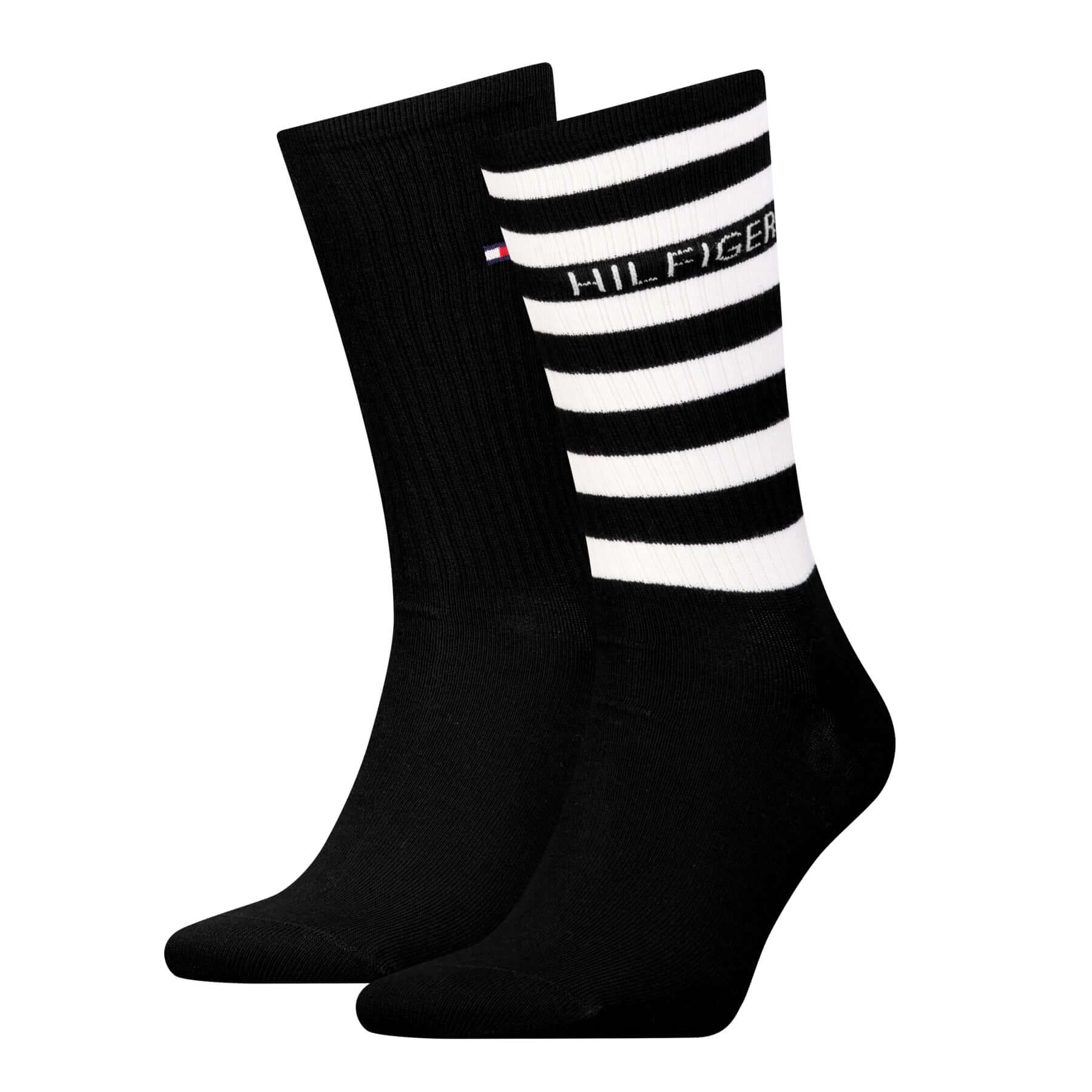 Tommy Hilfiger Men’s Breton Stripe Sport Socks 2-Pack, Cotton Comfort