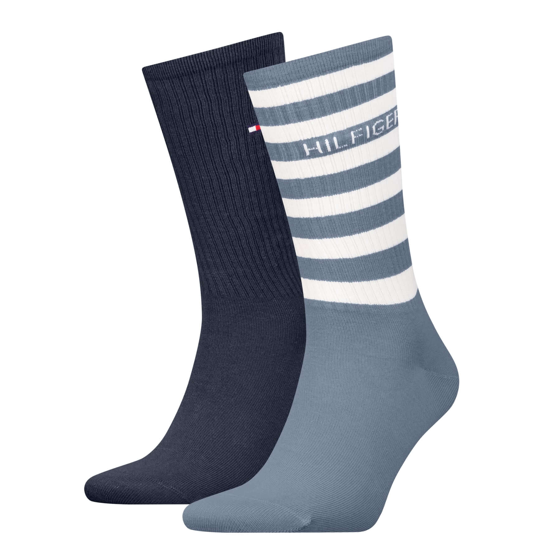 Tommy Hilfiger Men’s Breton Stripe Sport Socks 2-Pack, Cotton Comfort
