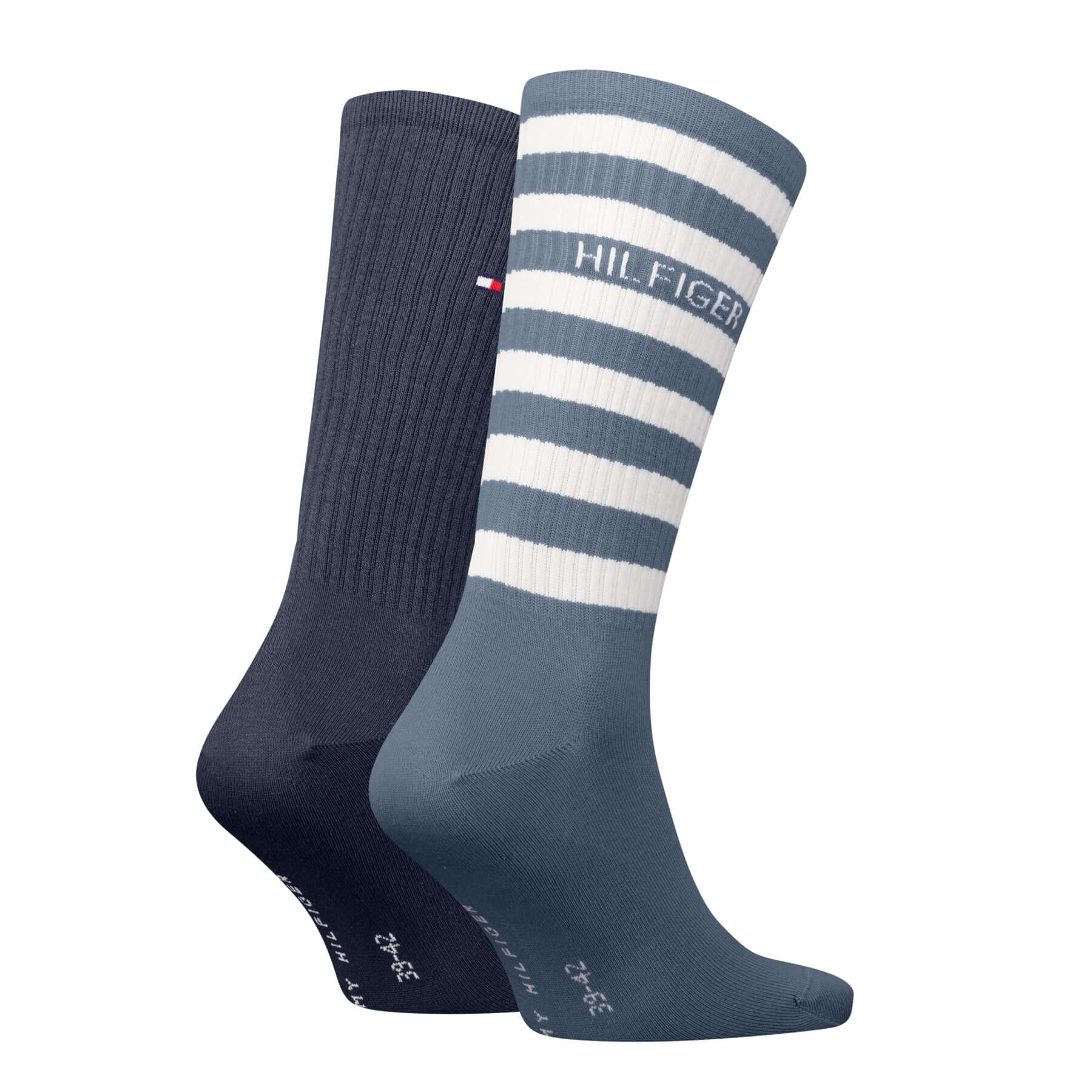 Tommy Hilfiger Men’s Breton Stripe Sport Socks 2-Pack, Cotton Comfort