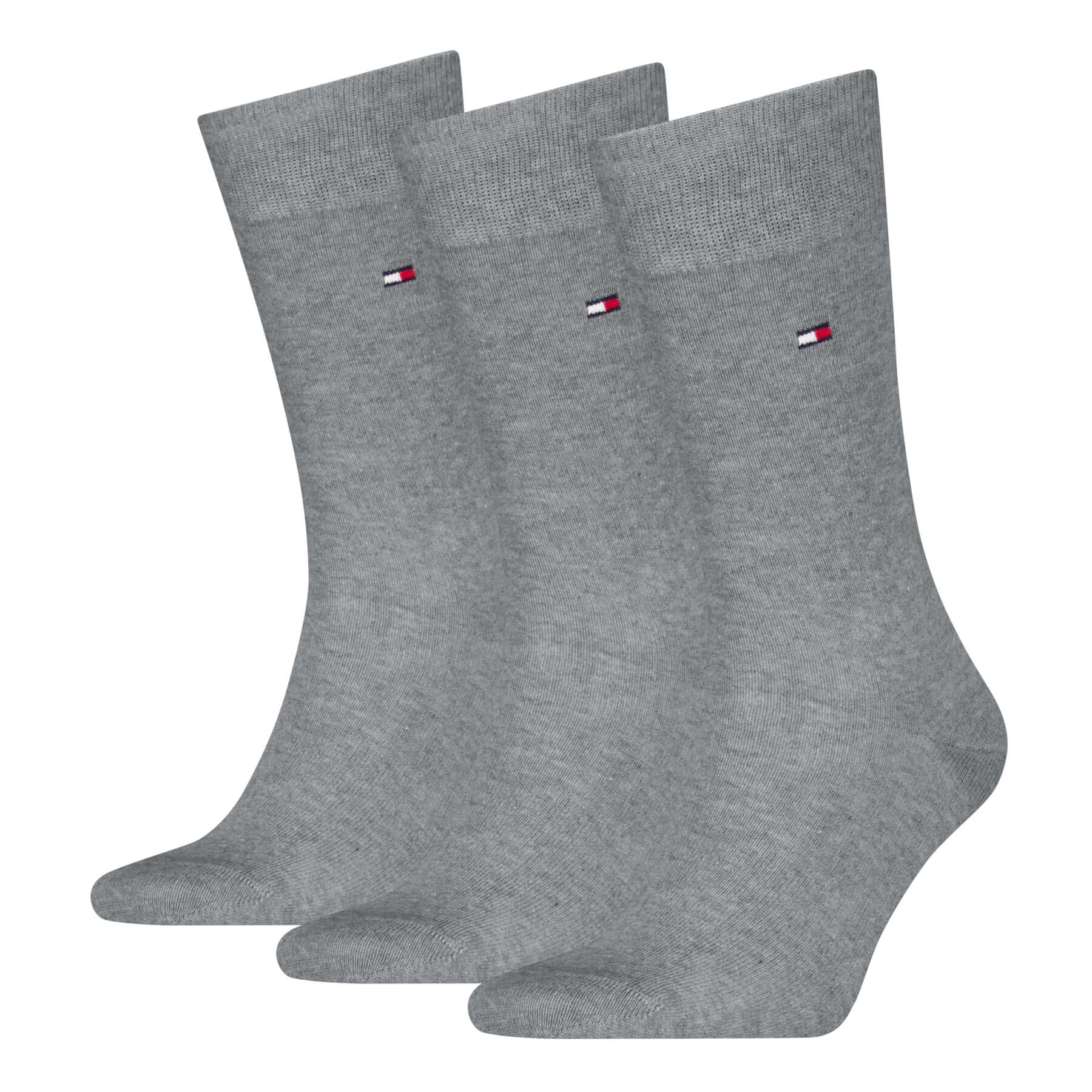 Tommy Hilfiger 3 Pack Essential Socks – Grey Melange
