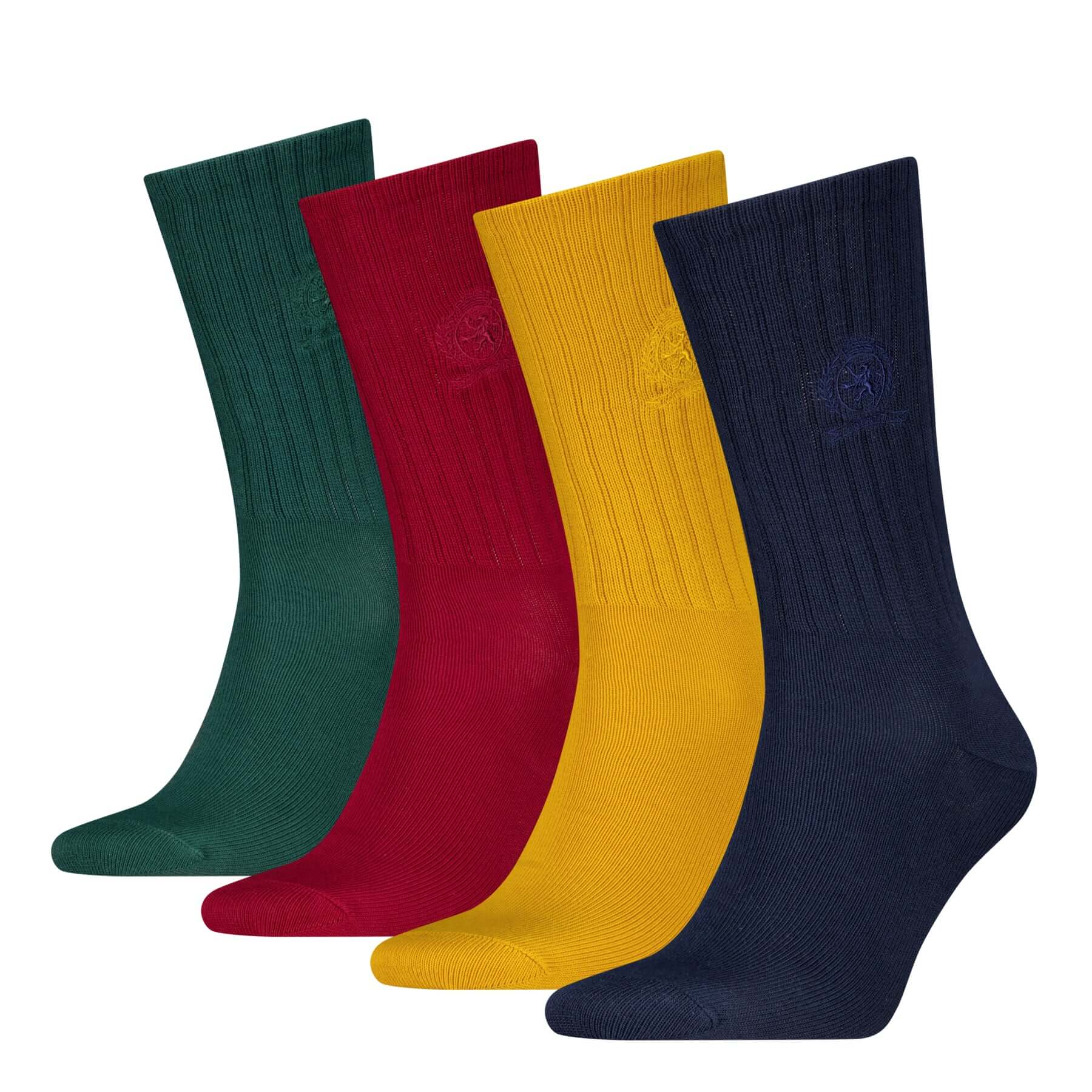 Tommy Hilfiger Men’s 4 Pack Crest Crew Socks Gift Box – Multicolour
