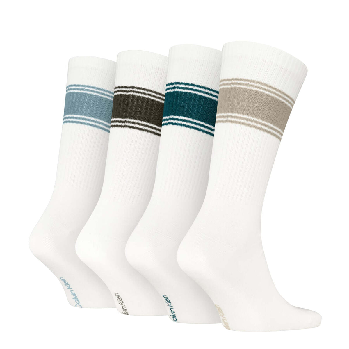 Calvin Klein Men's 4 Pack Sport Logo Crew Socks Gift Box - Multicolour