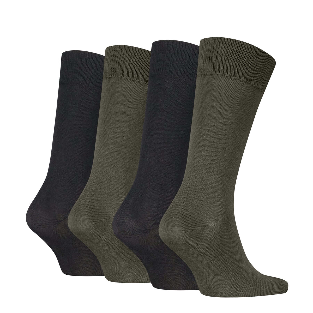 Calvin Klein Men's 4 Pack Classic Crew Socks Gift Box - Olive Green