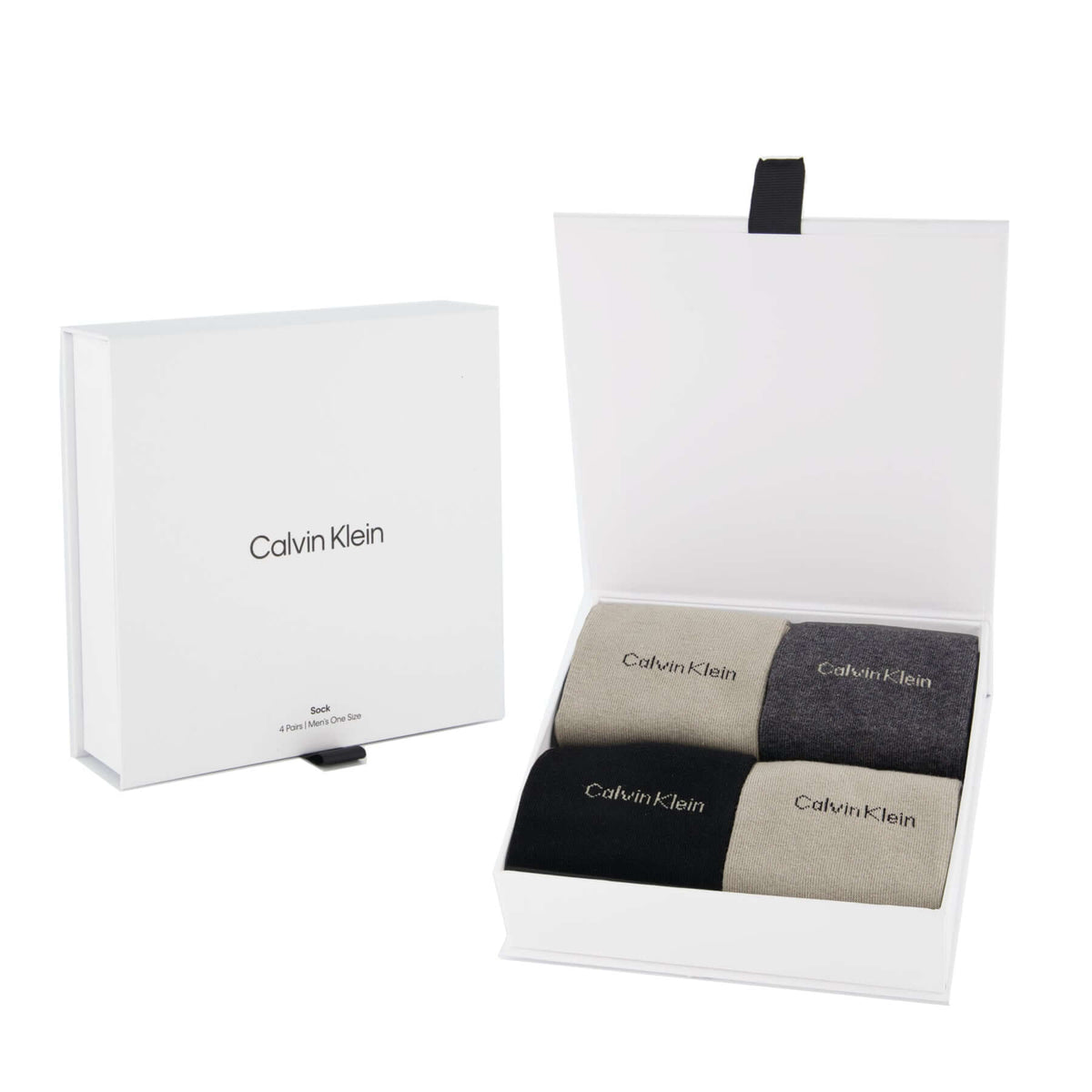 Calvin Klein Men's 4 Pack Classic Crew Socks Gift Box