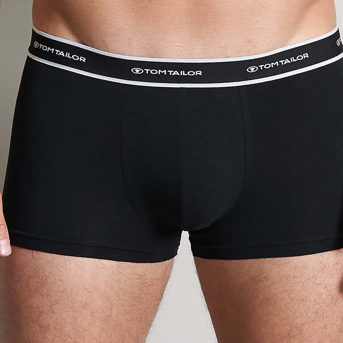 Tom Tailor Men's Pants 3 Pack Cotton Stretch Trunks- Black