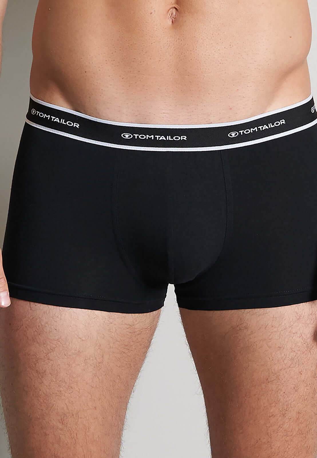 Tom Tailor Men's Pants 3 Pack Cotton Stretch Trunks- Black