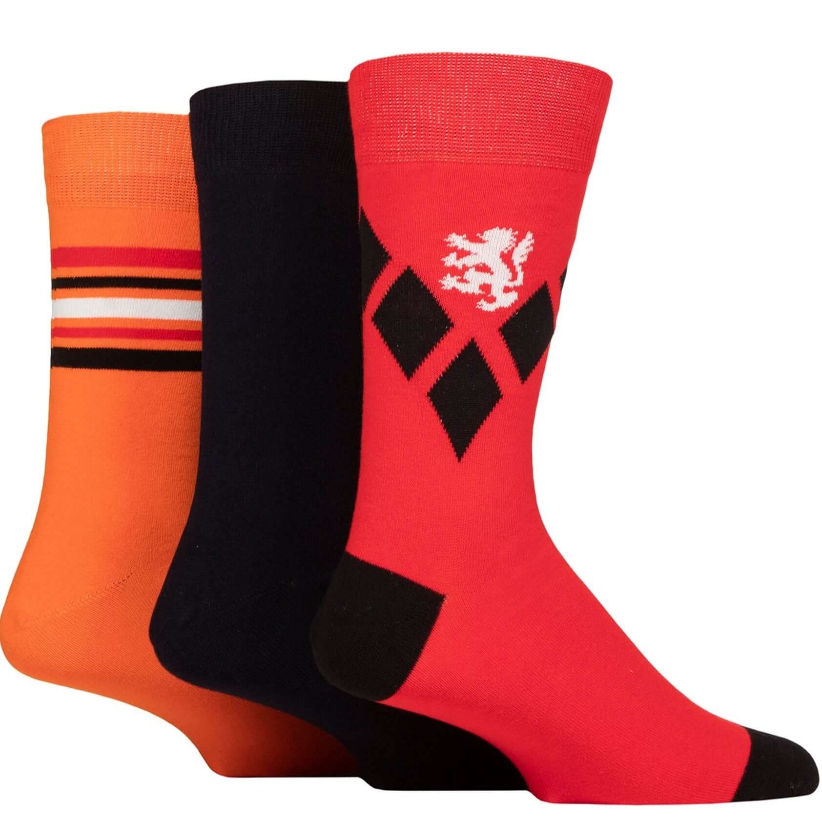 Pringle 3 Pack Cotton and Recycled Polyster Men's Patterned Socks - Size ( 7-11 )