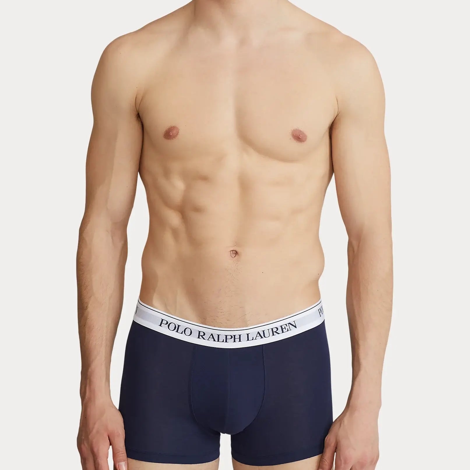 Polo Ralph Lauren Classic Cotton Stretch Boxer Trunks 3-Pack - Navy / White