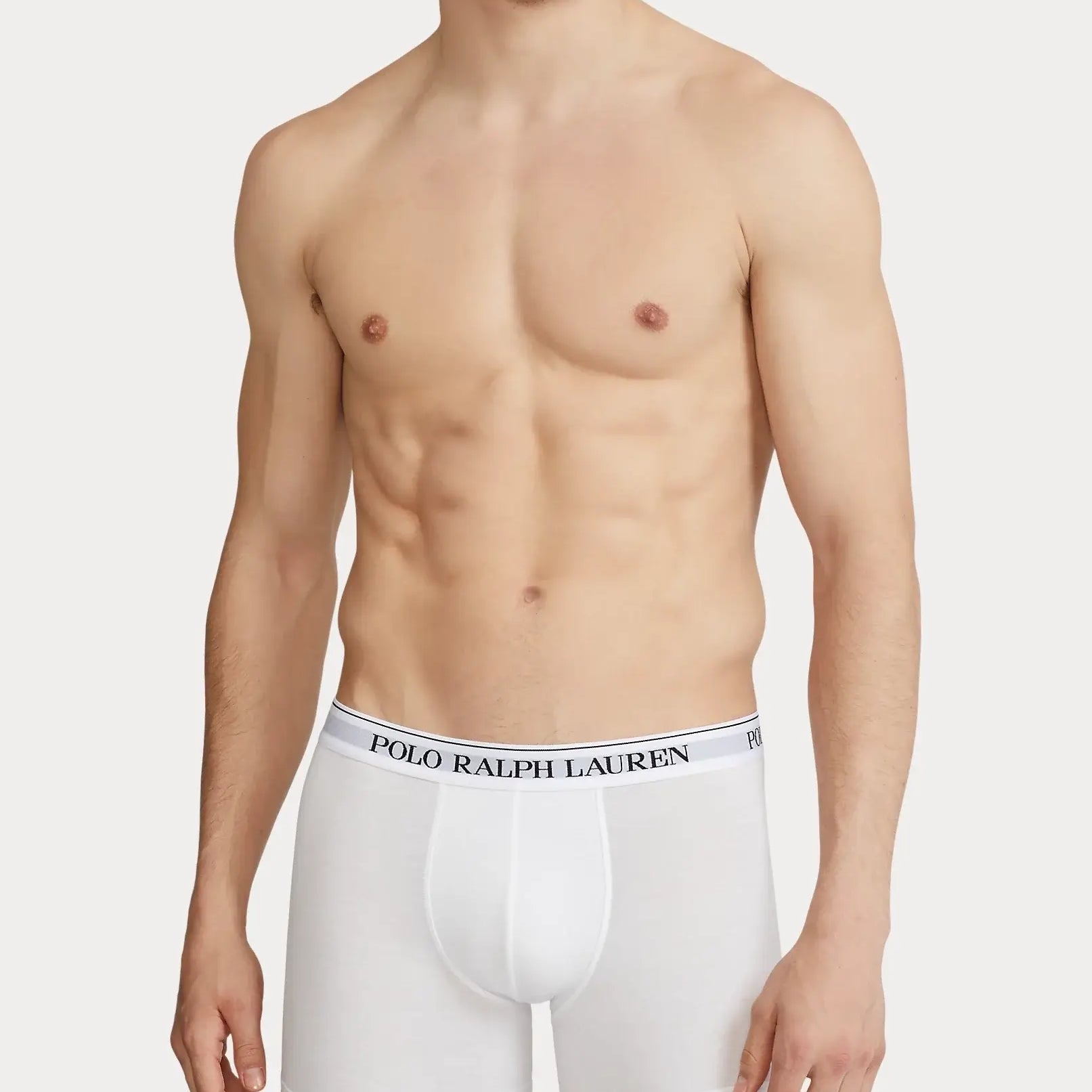 Polo Ralph Lauren Three-Pack Stretch Cotton Boxer Briefs - Black AOP/Charcoal Heather/White