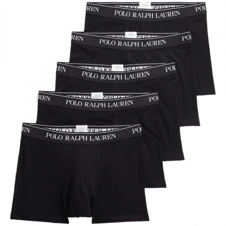 Polo Ralph Lauren 5 Pack Classic Trunks - Black