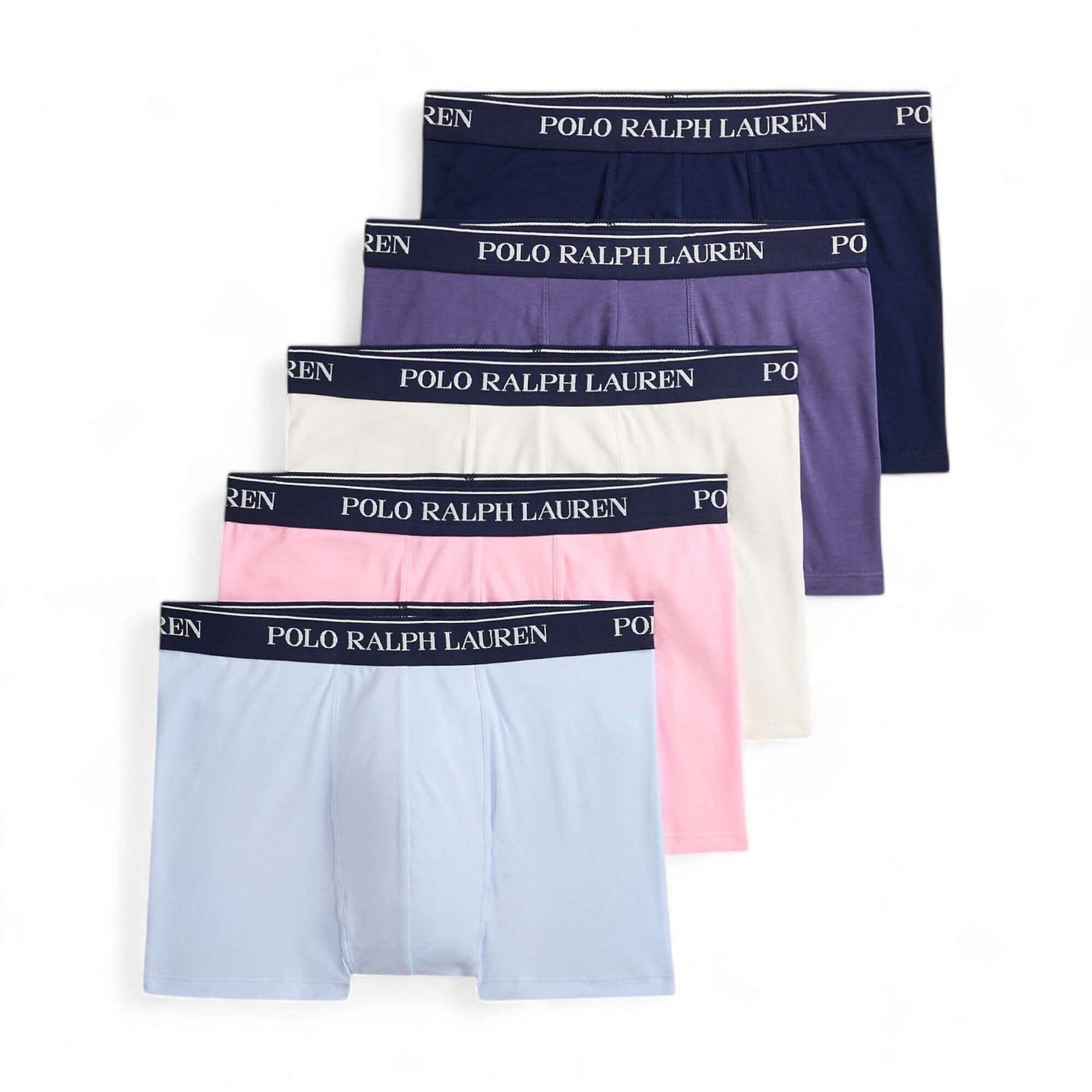 Polo Ralph Lauren Classic Trunks 5-Pack - White/Pink/Oxford Blue/Juniper Berry/Navy