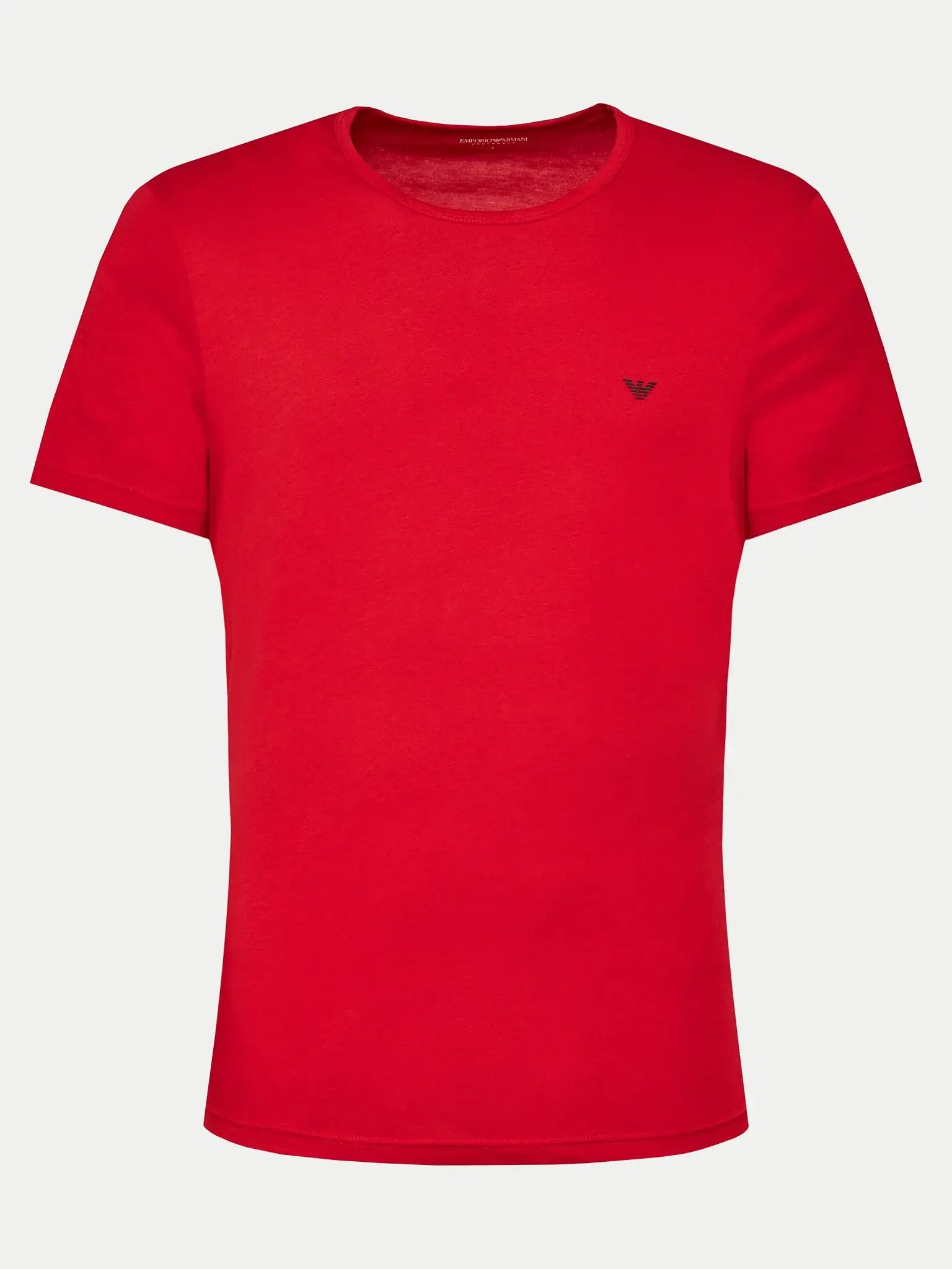 Emporio Armani 2 Pack Lounge Stretch-Cotton Crew T-Shirts - Red/Black
