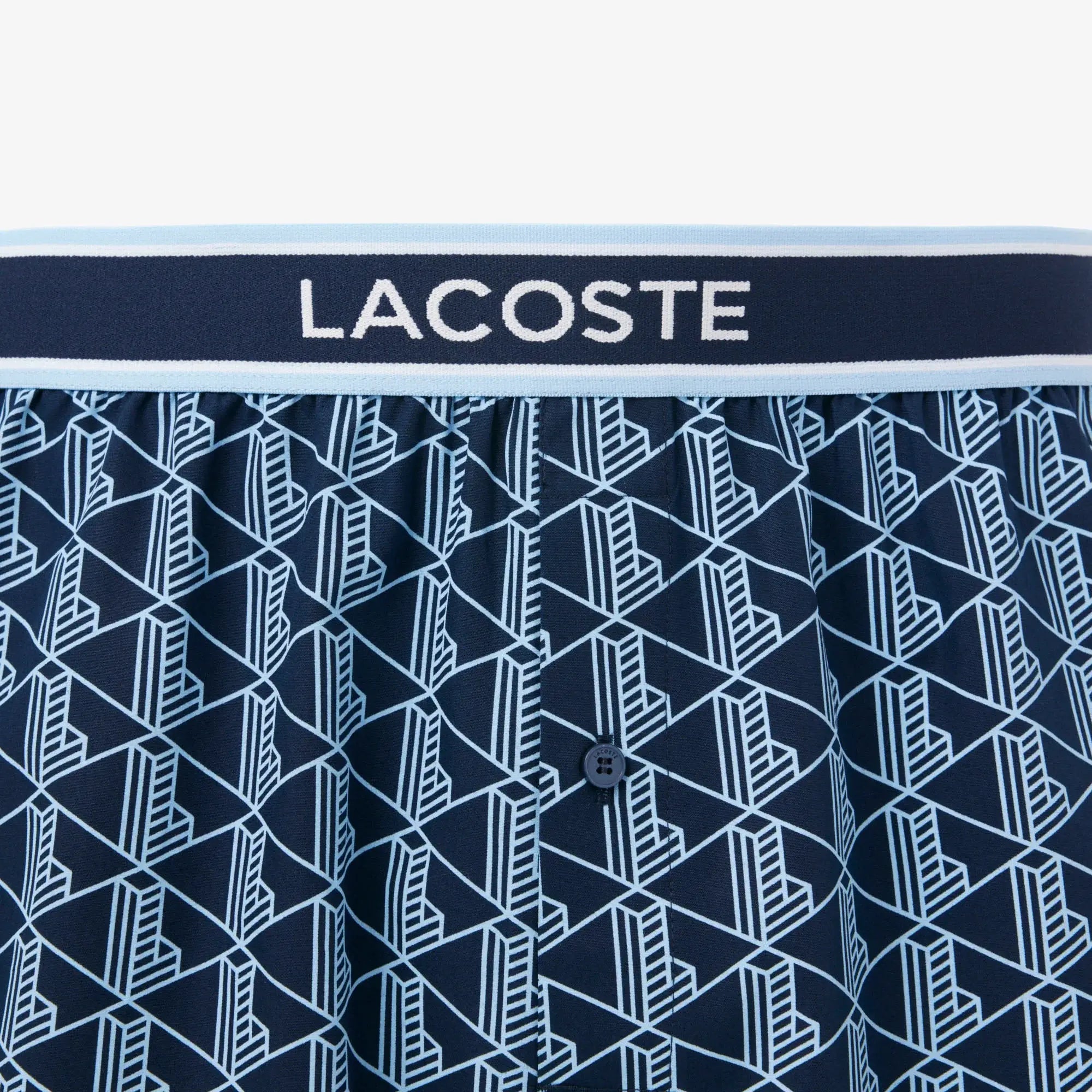 Lacoste Men’s 3-Pack Cotton Poplin Boxers – Blue Underwear