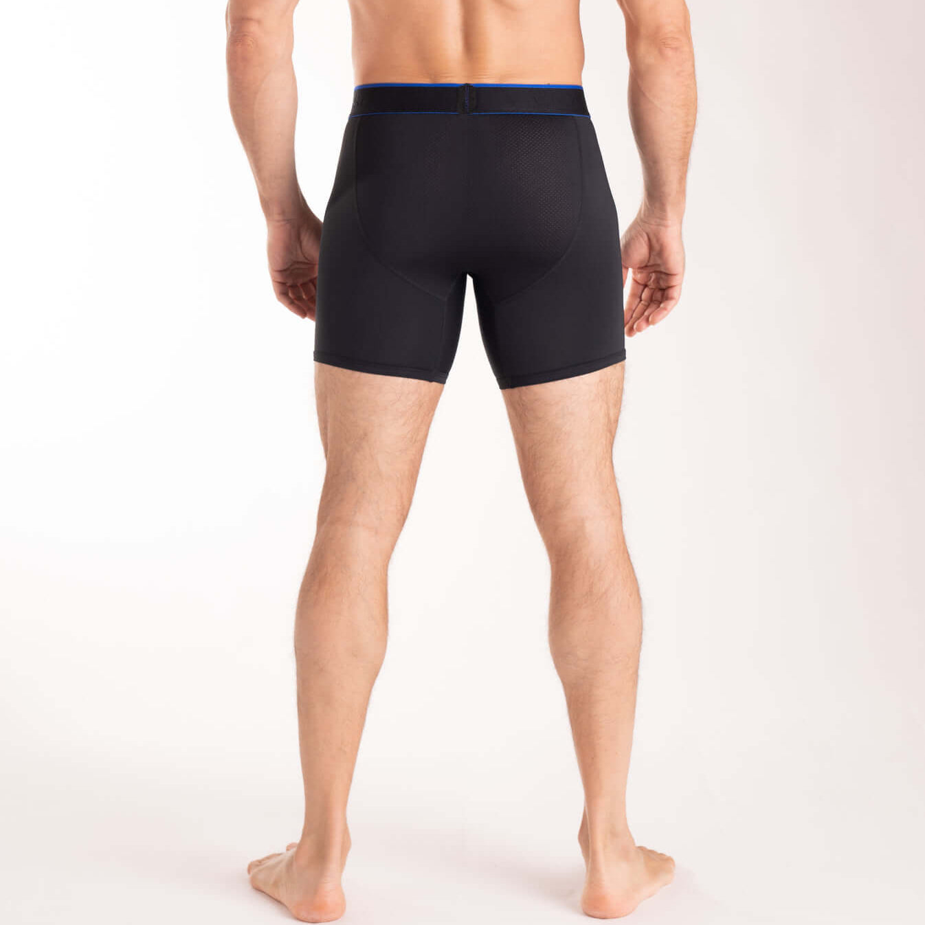 Crossfly Performance Men's 7" Boxer Briefs - Black/ Royal Blue
