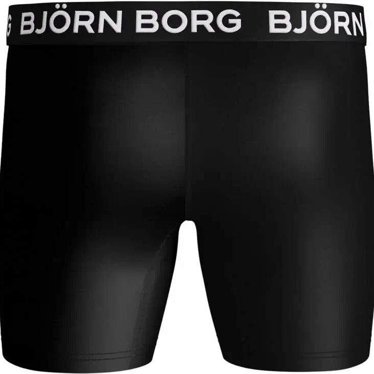 Björn Borg 3 Pack Performance Boxer - Black, Print, Green