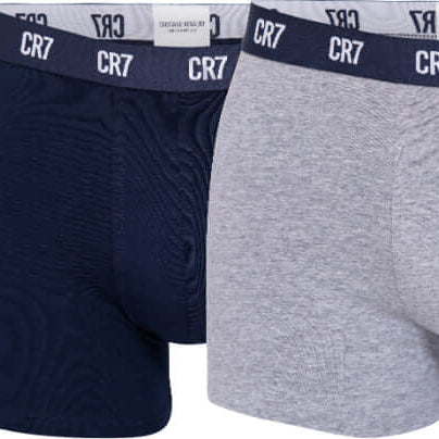 CR7 3-Pack Men's Cotton Fashion Trunk - Navy / Grey / White