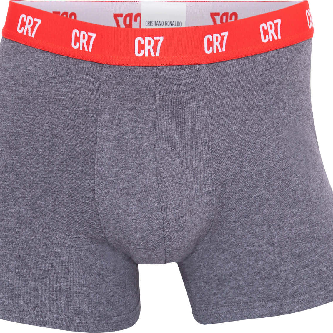 CR7 3-Pack Men's Cotton Fashion Trunk - Grey / Red /Navy