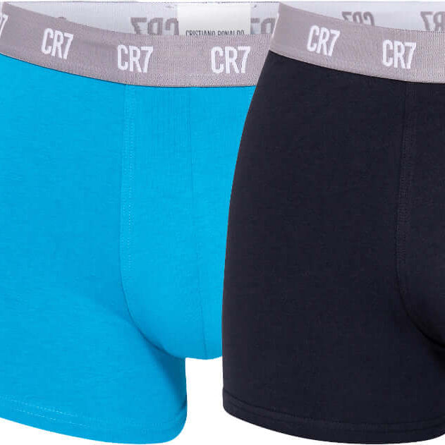 CR7 3-Pack Men's Cotton Fashion Trunk - Navy / Blue / Light Blue