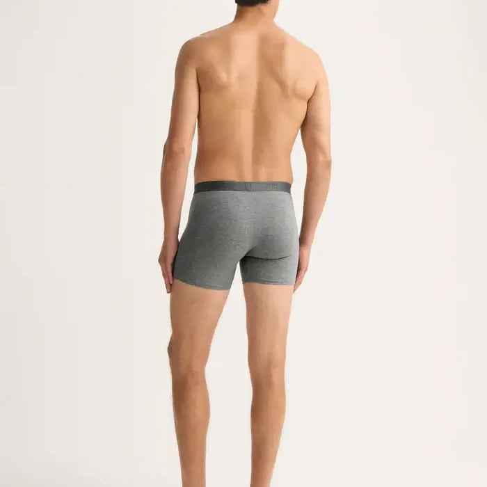 Derek Rose Jack Men’s Pima Cotton Stretch Trunks – Fitted Long Leg, Charcoal