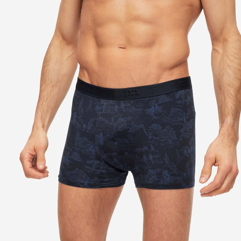 Derek Rose Men's Boxer Briefs Tolie 7 Pima Cotton Stretch Navy