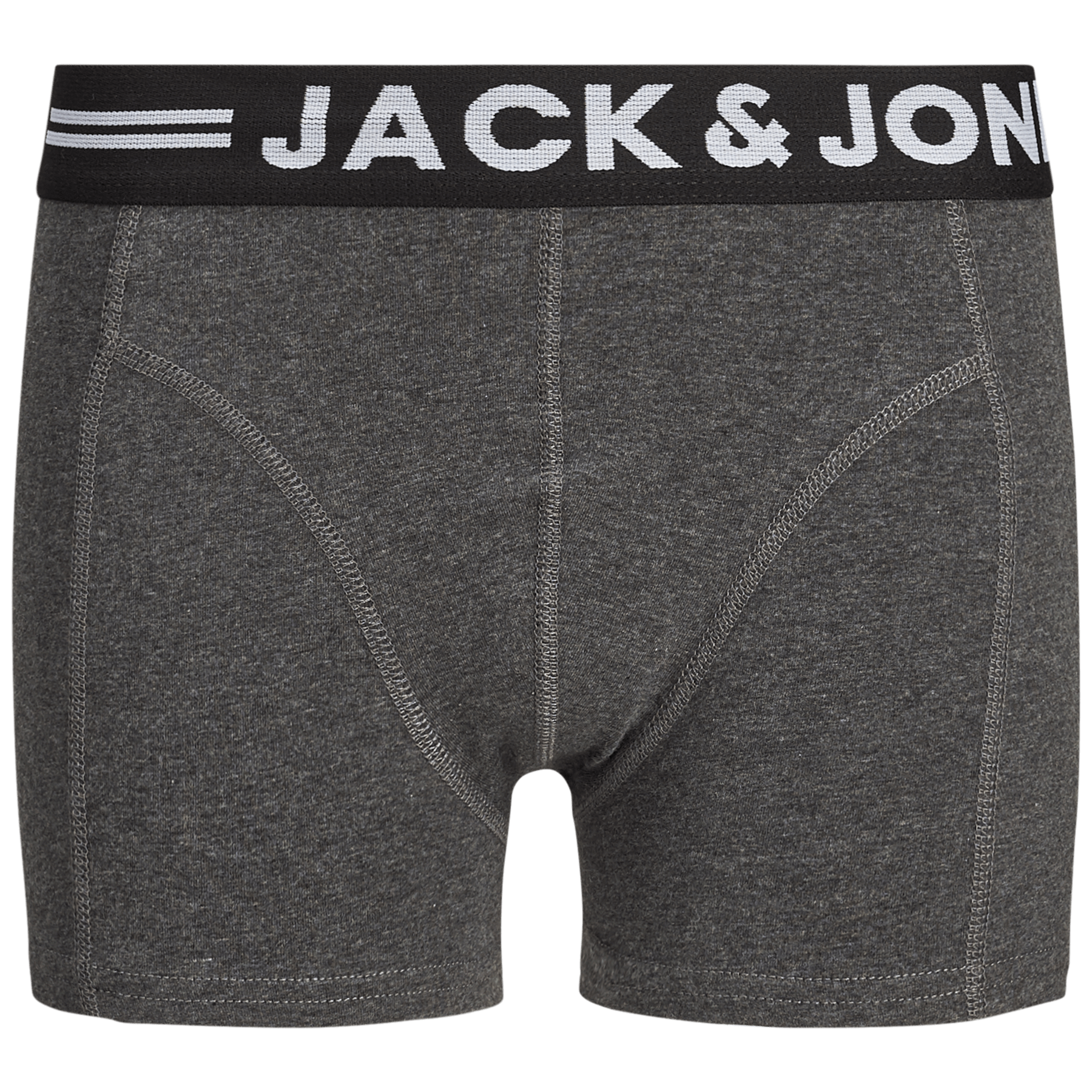 Jack & Jones Cotton Stretch Junior Junior Trunks 3 Pack - Black/Grey/Red