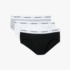 Lacoste 3-Pack Stretch Cotton Briefs - White/Black/Grey