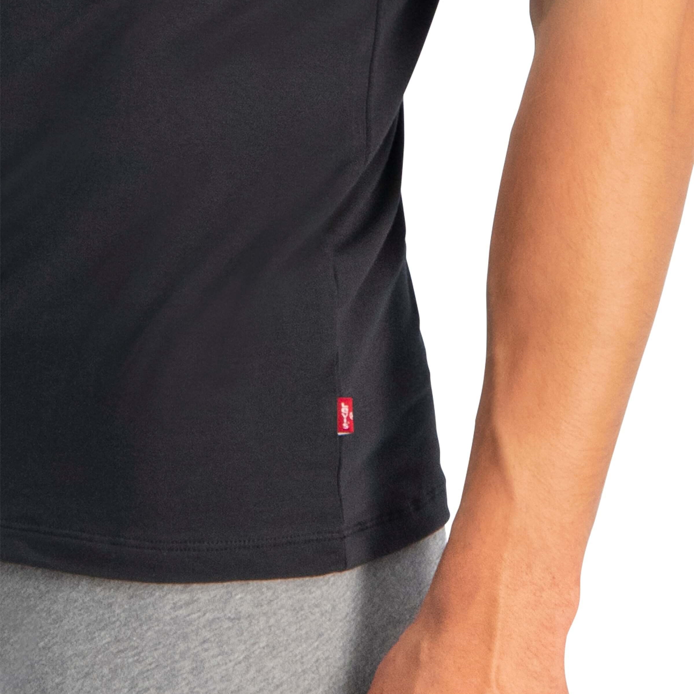 Levi's Premium Crew Neck T-Shirt 2 Pack for Men - Black