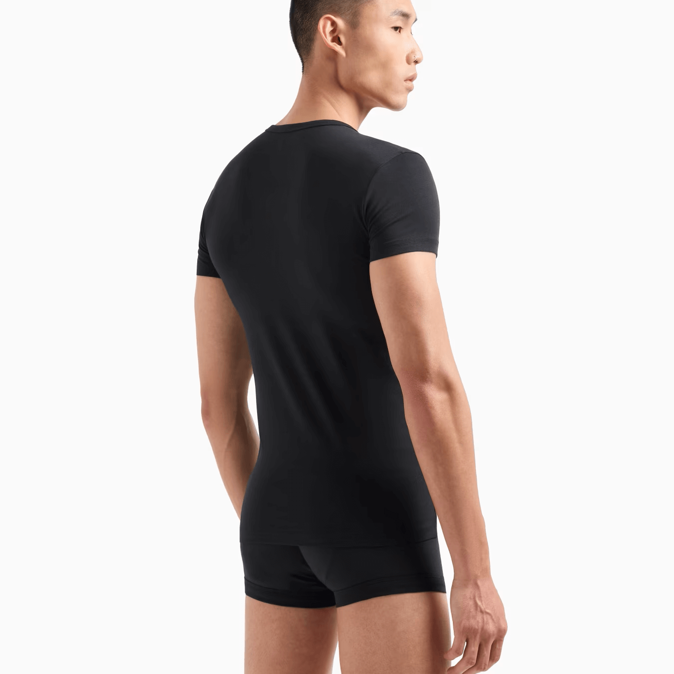 Armani Exchange Pack of 2 jersey t-shirts with V-neck - Black