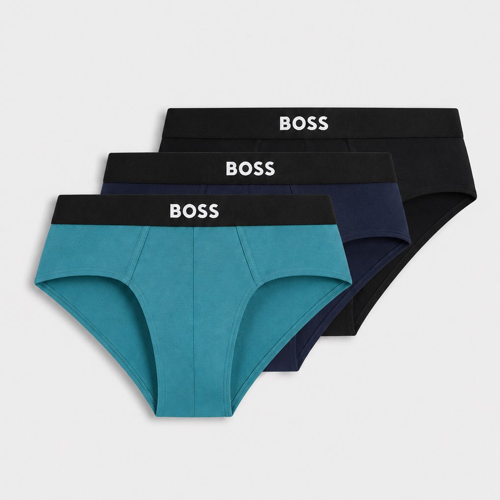 BOSS ONE 3 Pack Stretch Cotton Briefs