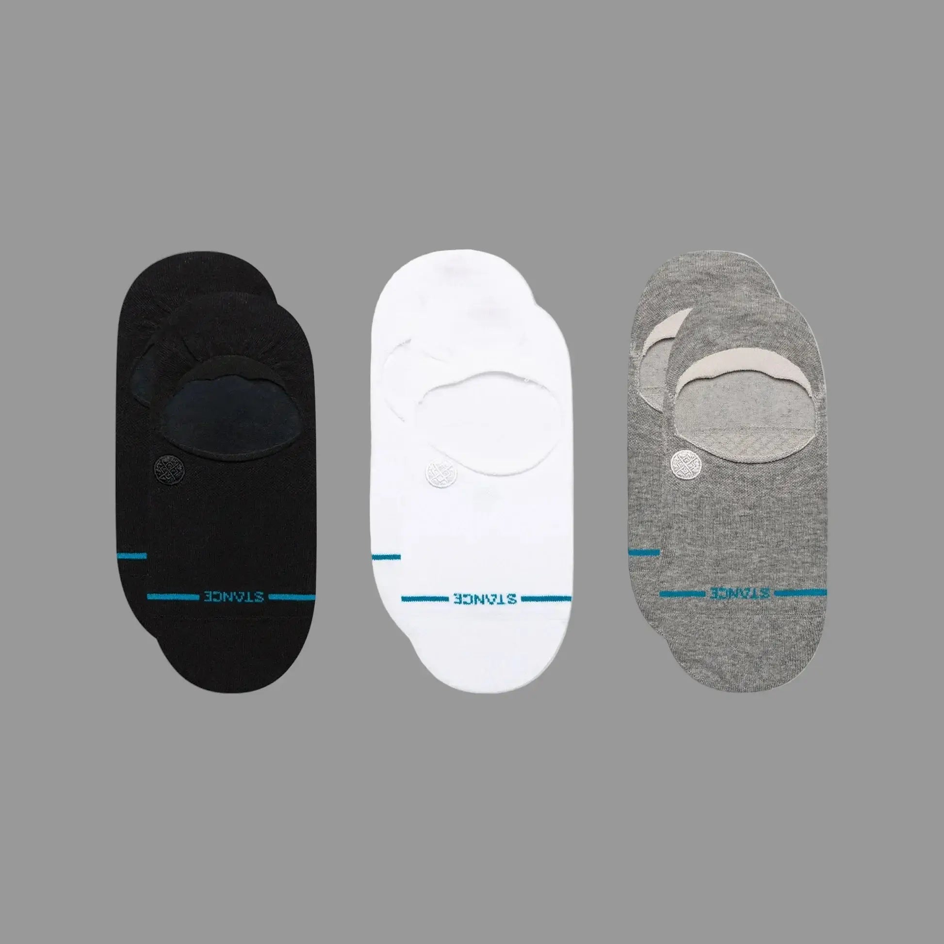 Stance Icon No Show Socks 3 Pack in premium cotton blend. Low-cut trainer socks with light cushioning, mesh airflow and everyday comfort.