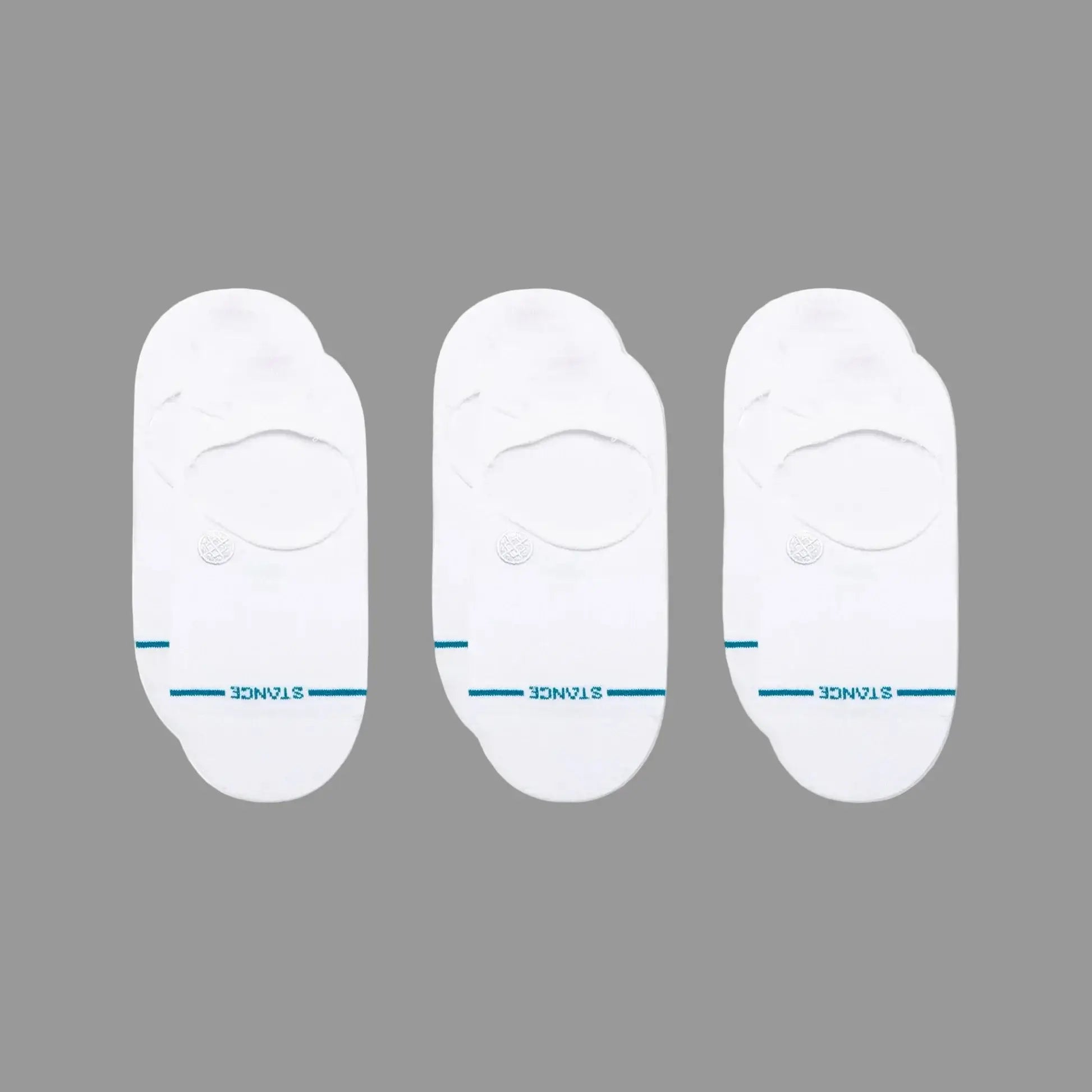 Stance Icon No Show Socks 3 Pack in premium cotton blend. Low-cut trainer socks with light cushioning, mesh airflow and everyday comfort.