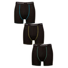Glenmuir Men's 3 Pack Sports Performance Trunks - Black, Multi