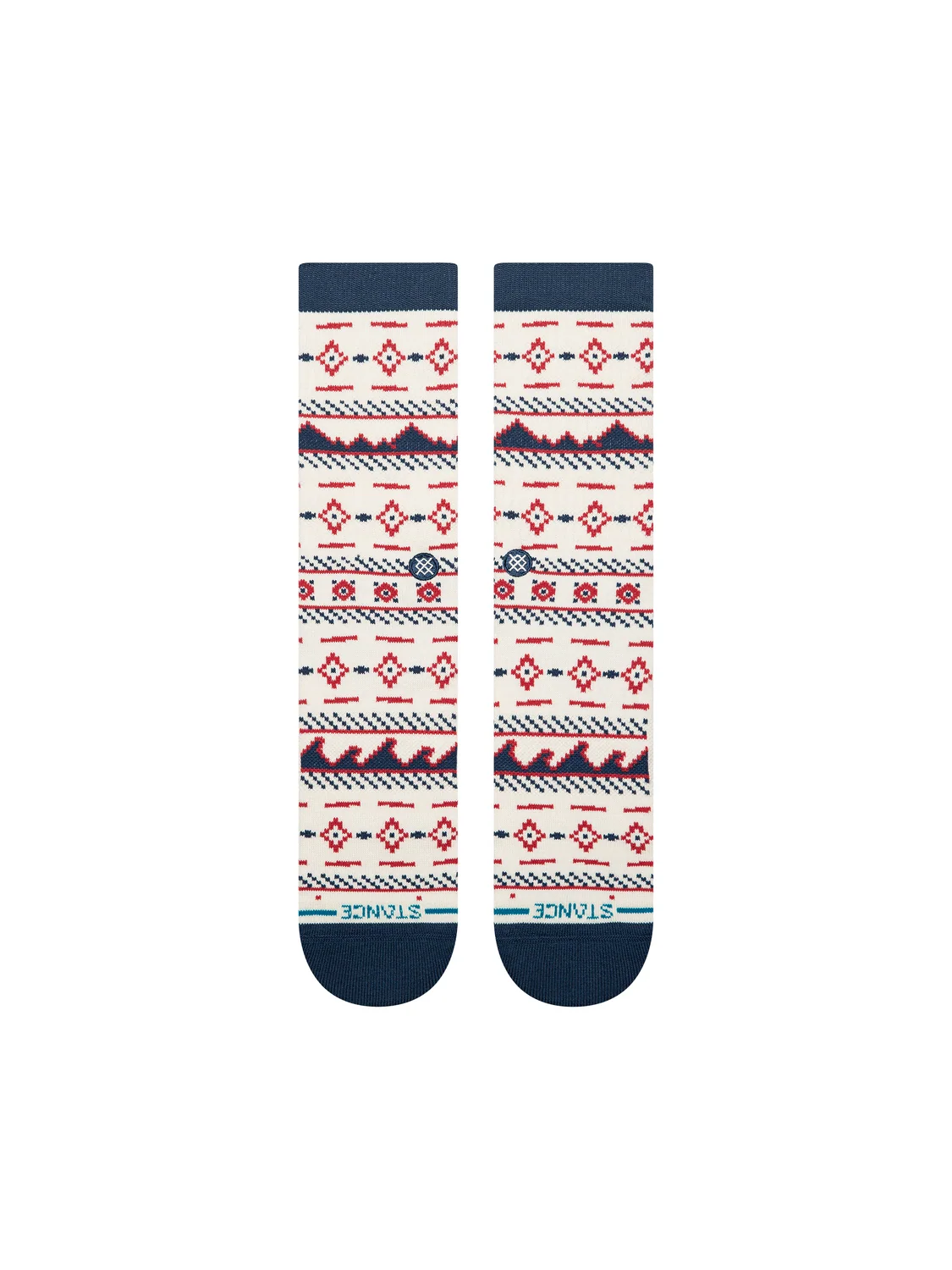 Stance Rising Tide Cream festive Santa crew socks – front view