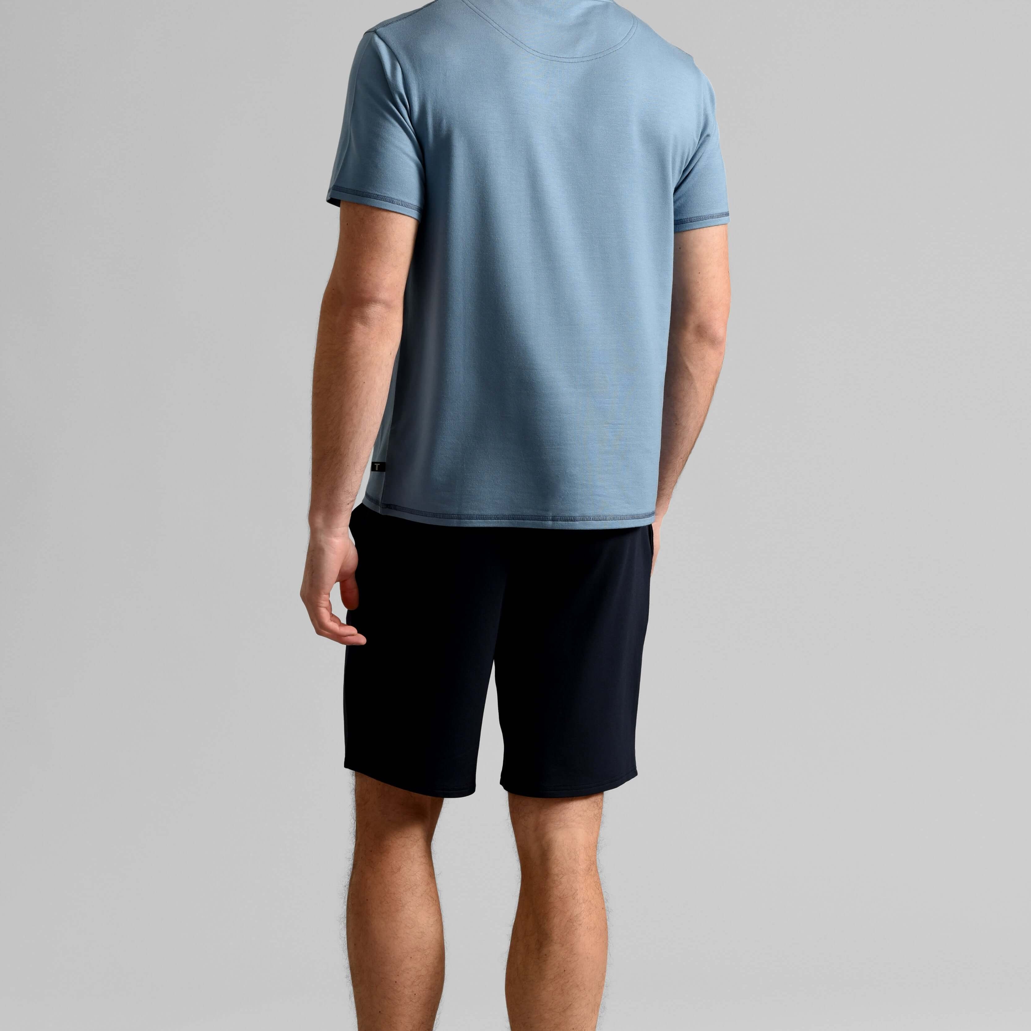 Ted Baker Mens Blue/Navy T-Shirt & Shorts Lounge Set - Modal