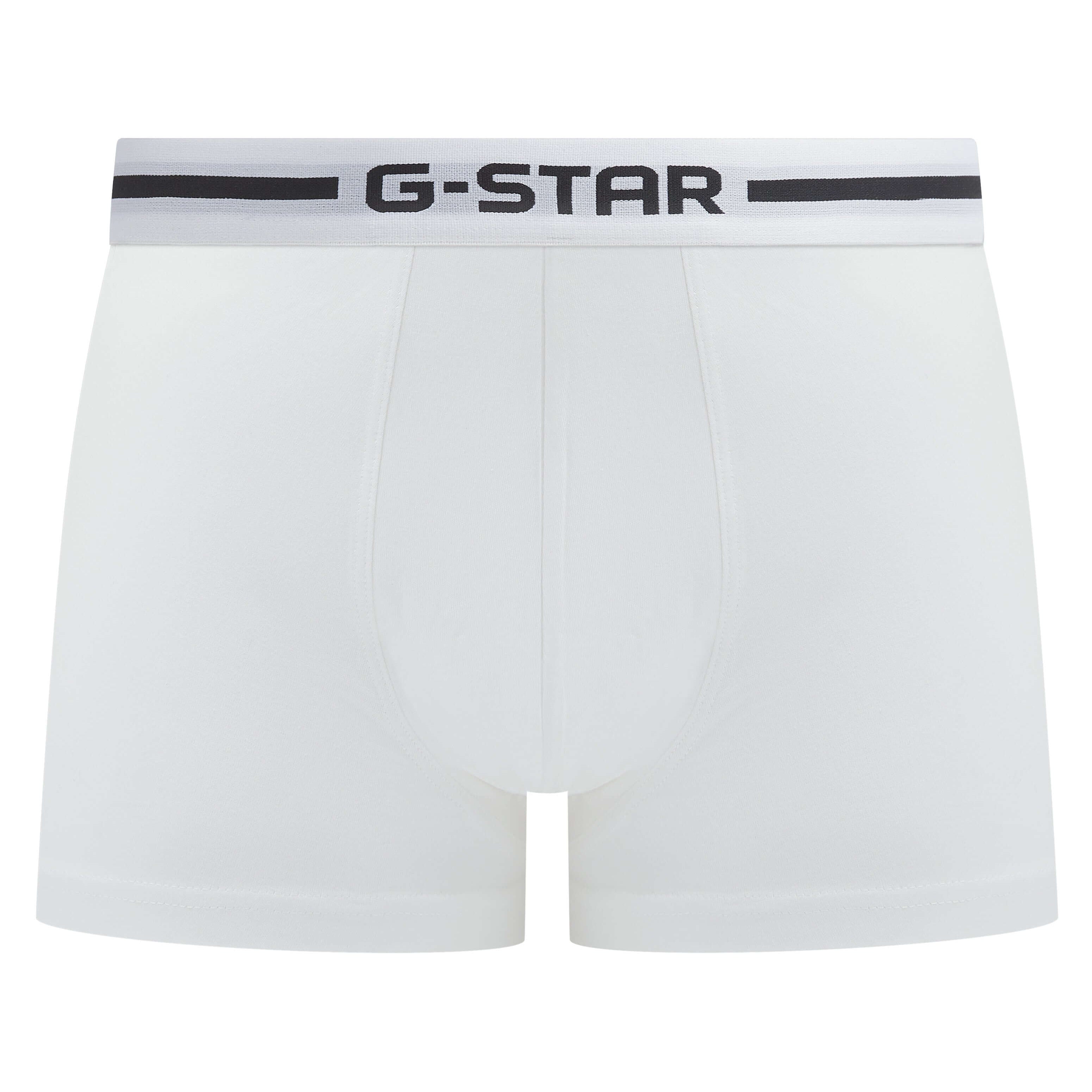 G-Star Men’s 3 Pack Cotton Stretch Trunks – Black, Grey, White