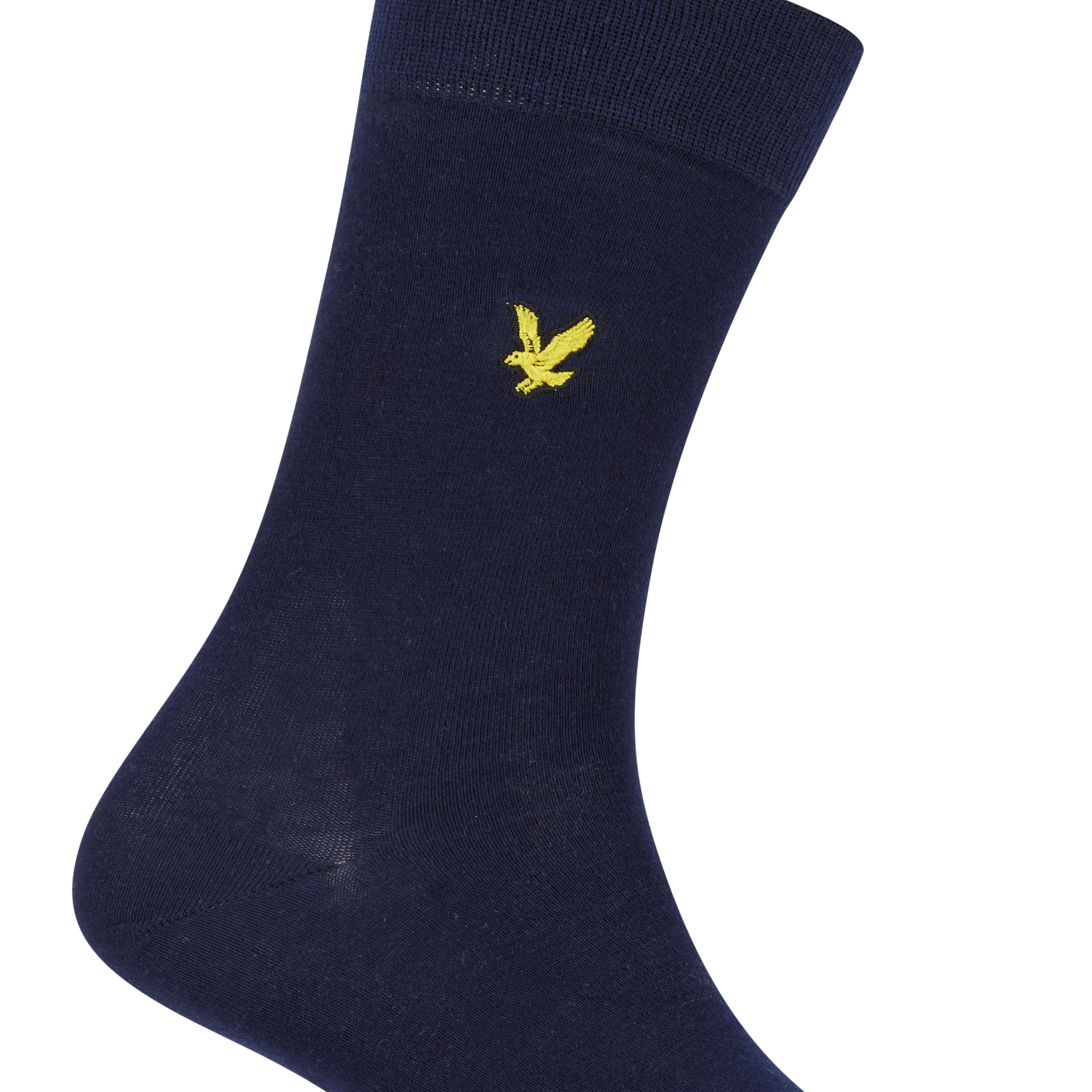 Lyle & Scott 3 Pack Angus Crew Socks - Wine Tasting / Peacoat / Grey Marl