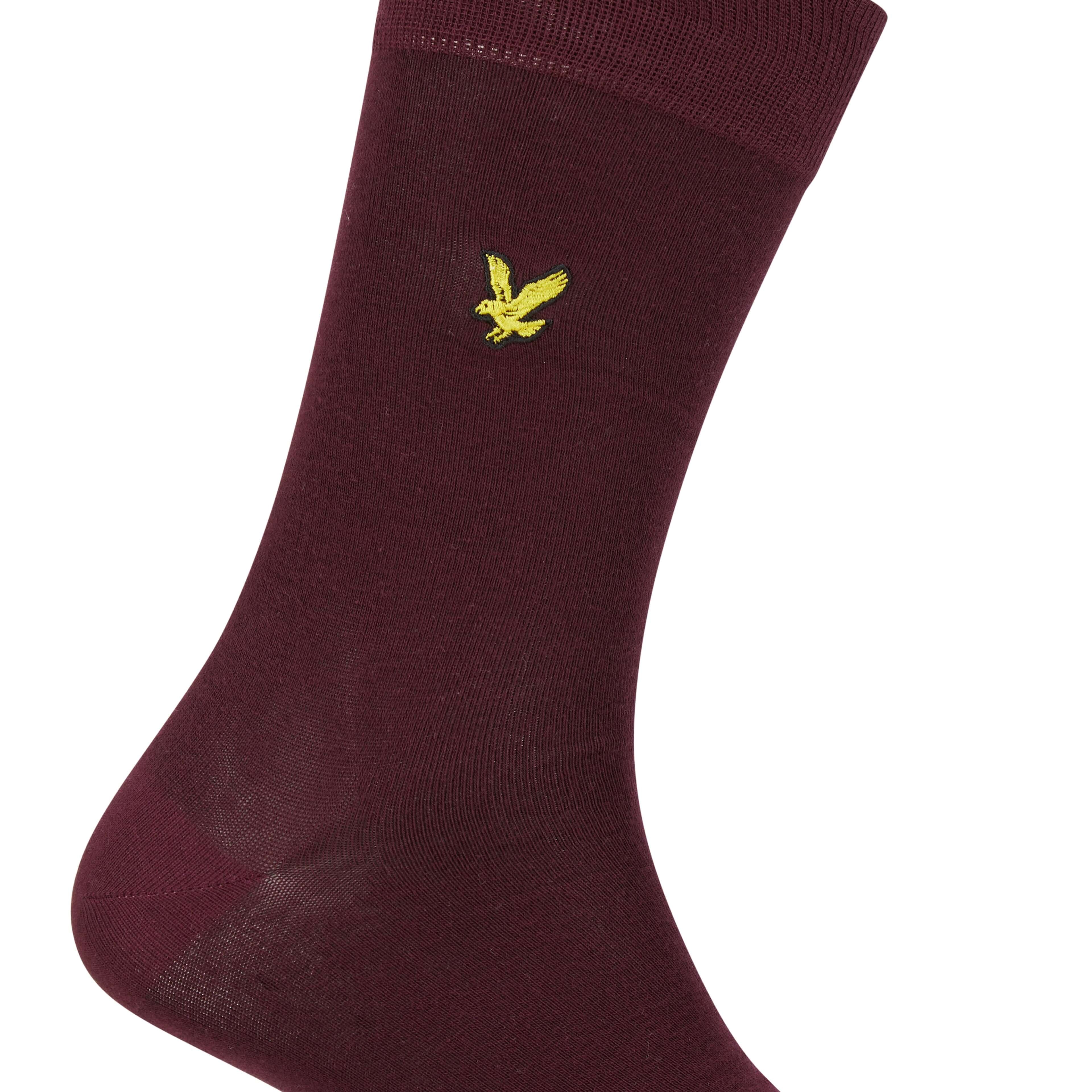 Lyle & Scott 3 Pack Angus Crew Socks - Wine Tasting / Peacoat / Grey Marl
