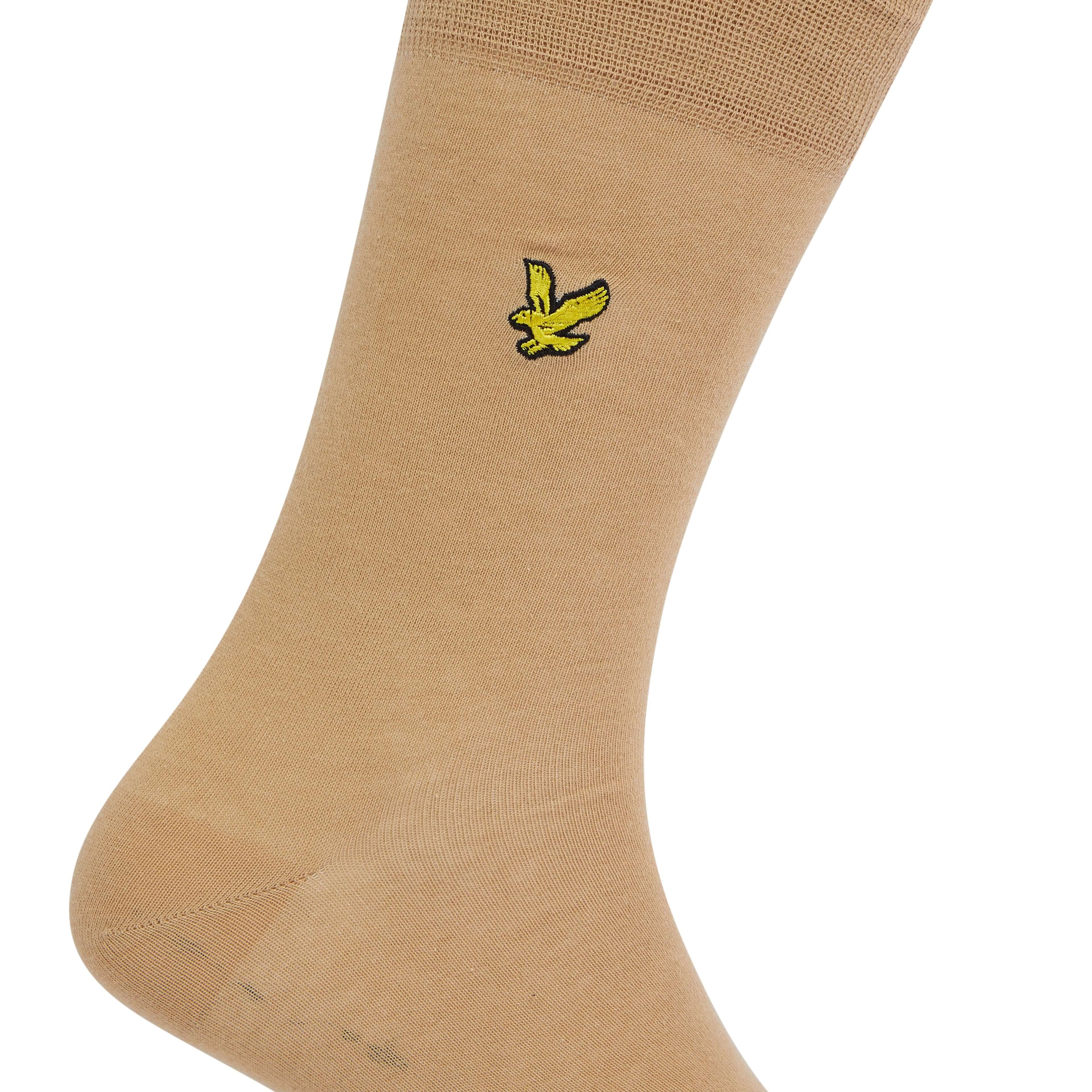 Lyle & Scott 3 Pack Angus Crew Socks - Incense / Black / Dark Olive