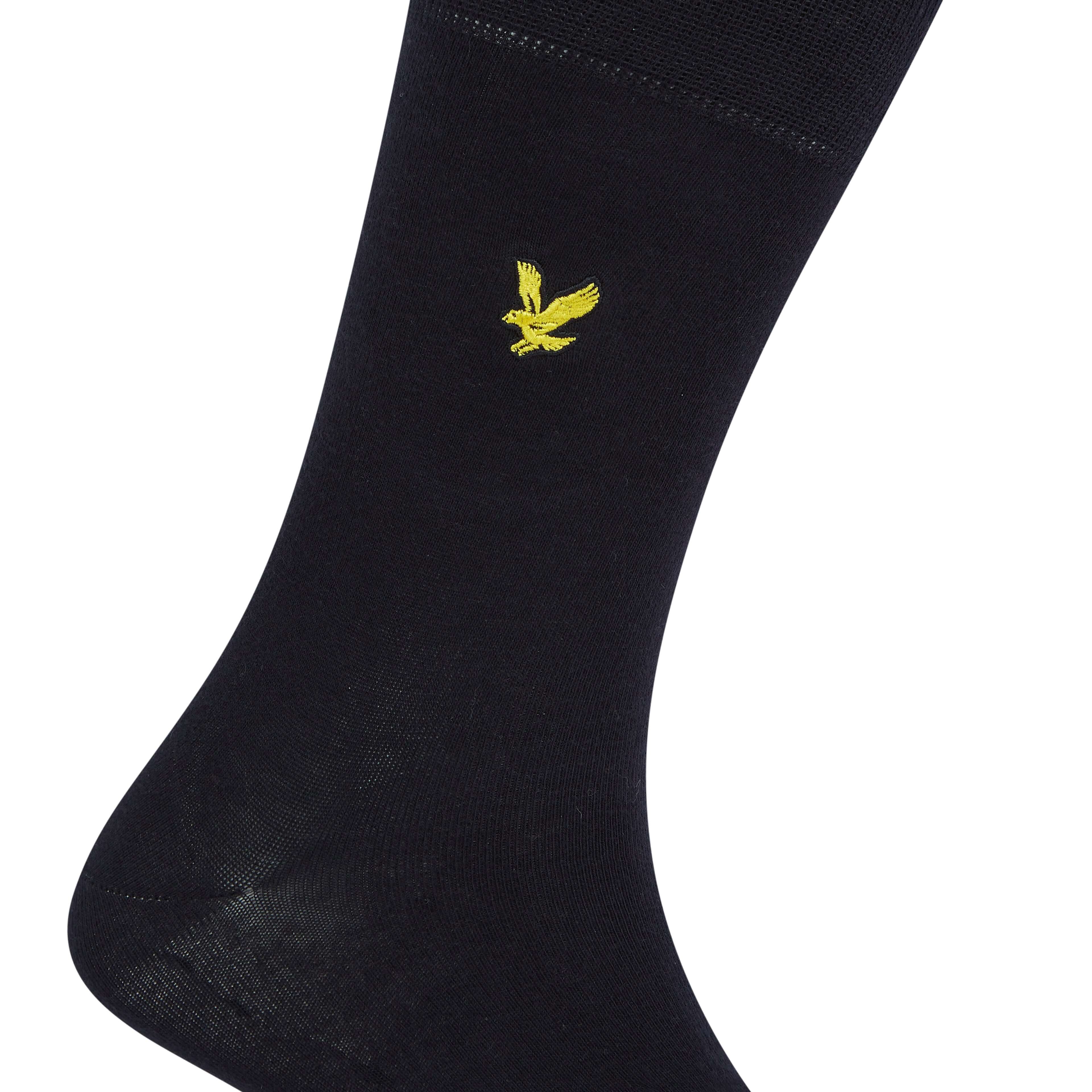Lyle & Scott 3 Pack Angus Crew Socks - Incense / Black / Dark Olive