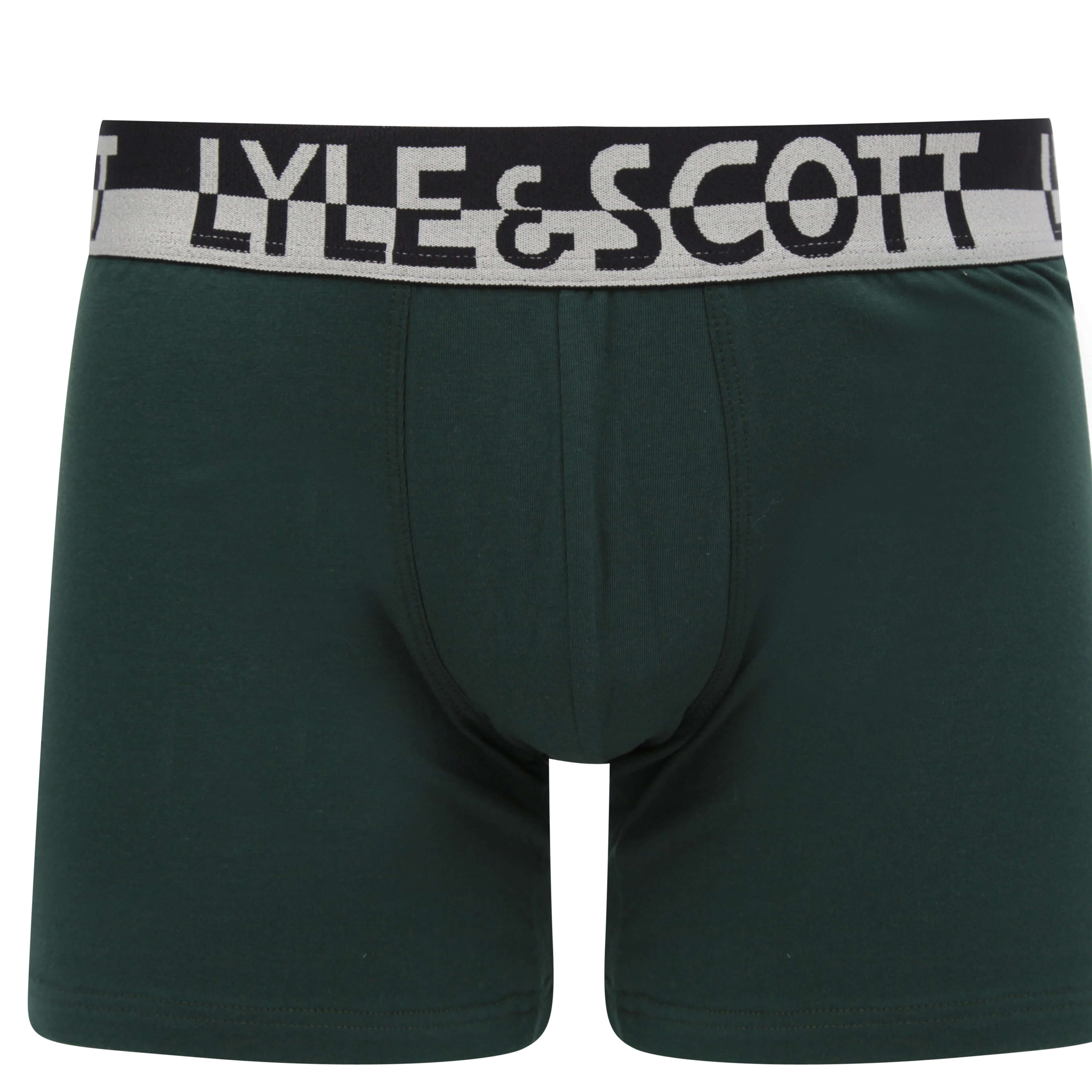 Lyle & Scott 3 Pack Men's Ashton Trunks - Dark Grey/Pine Grove/Black